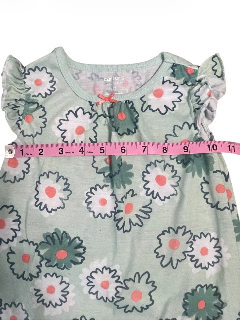 Carter's Mint Green Floral Toddler Girl Nightgown